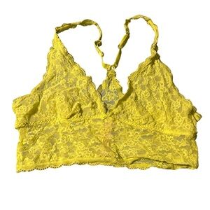 Victoria's Secret Florescent Yellow Lace Bralette